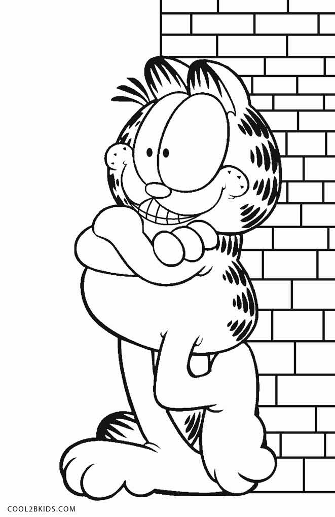 Collection Of Garfield Coloring Pages Free Printable