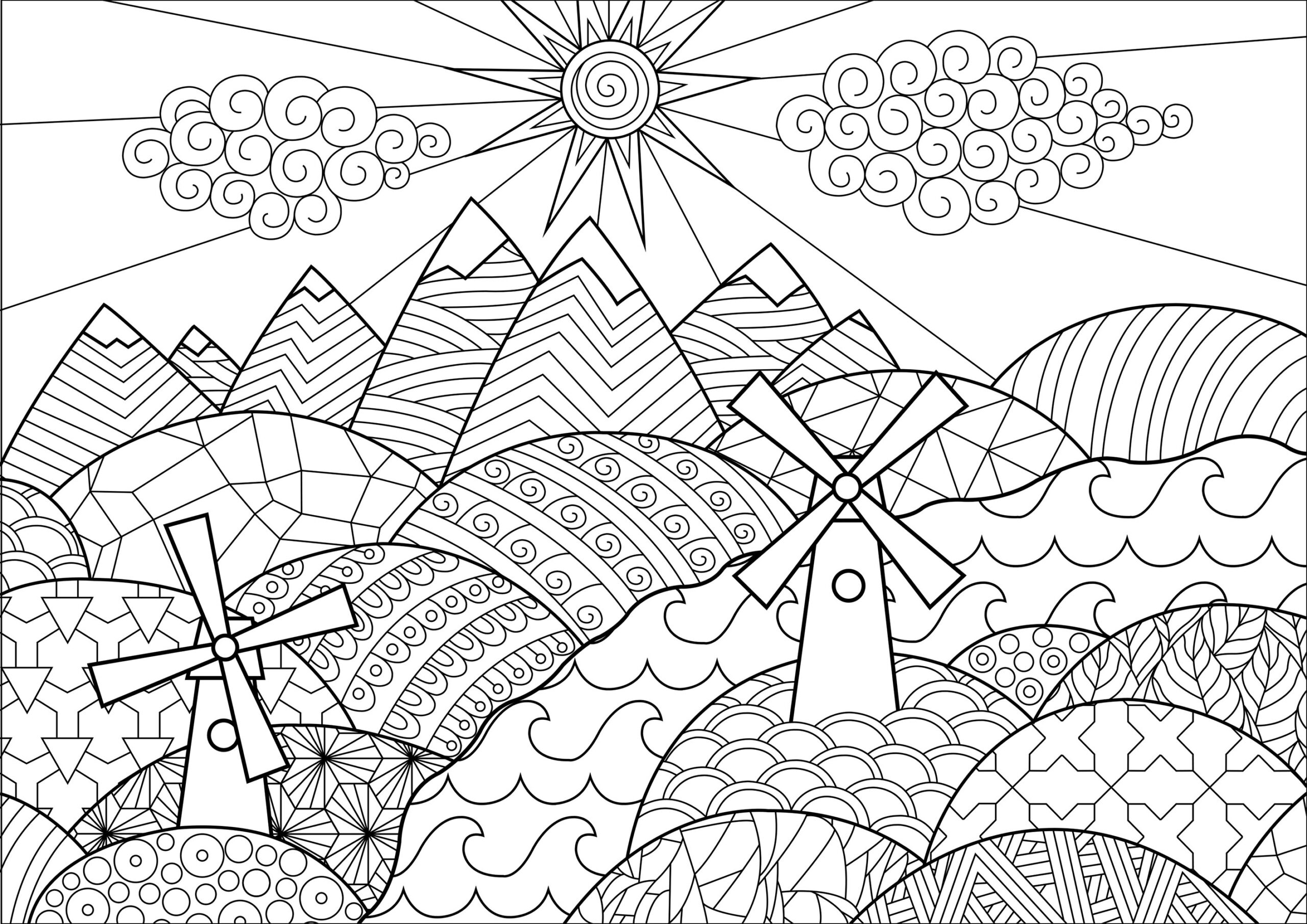 Collection Of Landscape Coloring Pages Free Printable