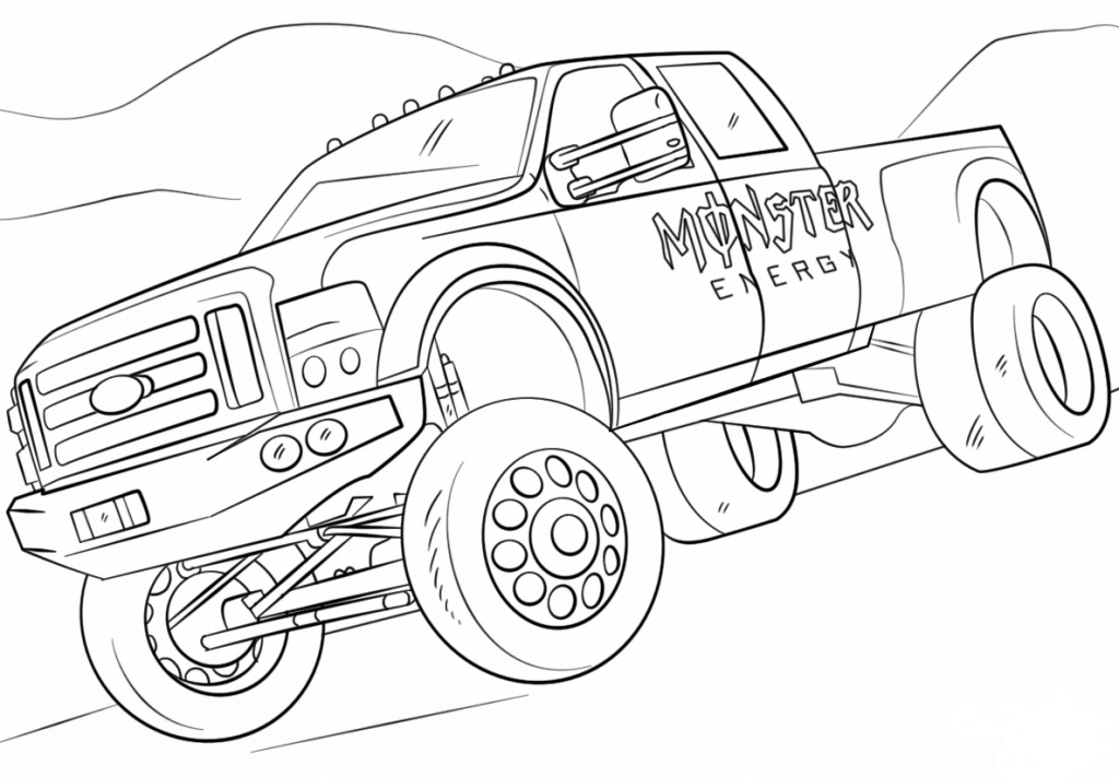 Collection Of Monster Jam Coloring Pages Free Printable