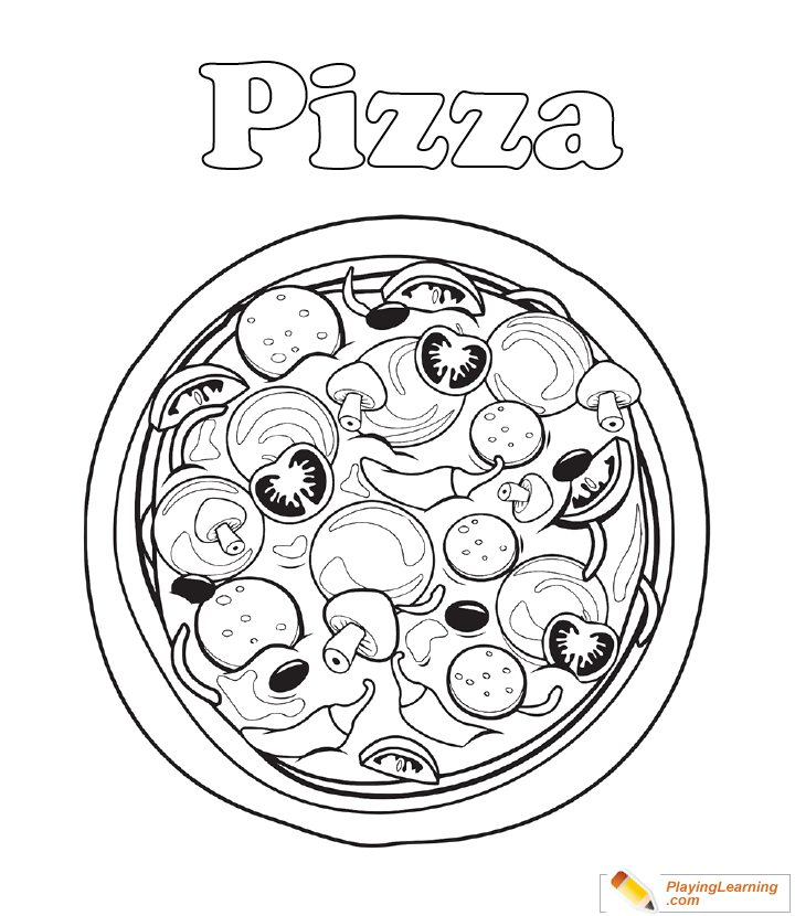 free pizza coloring pages