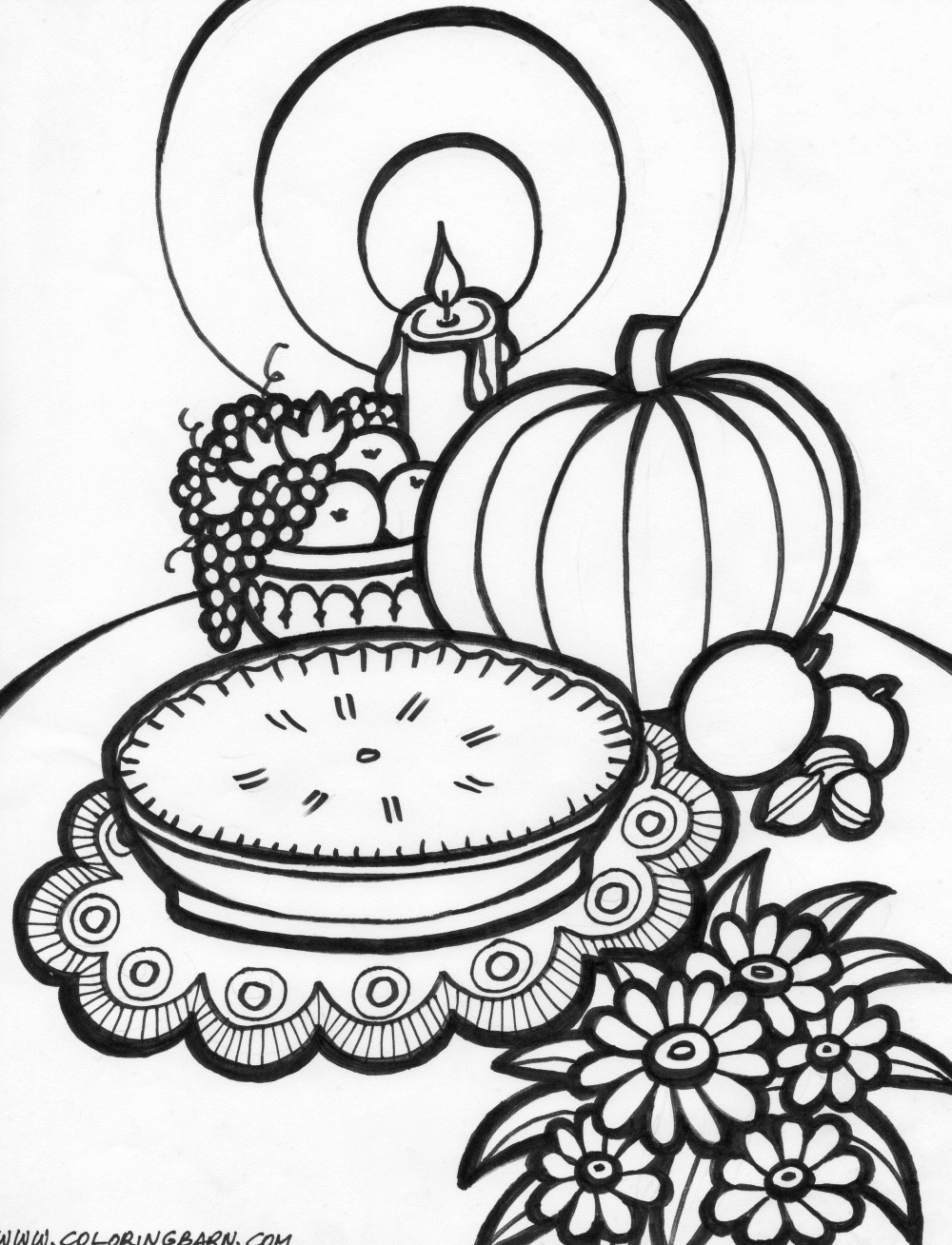 Collection Of Thanksgiving Coloring Pages For Kids Free Printable