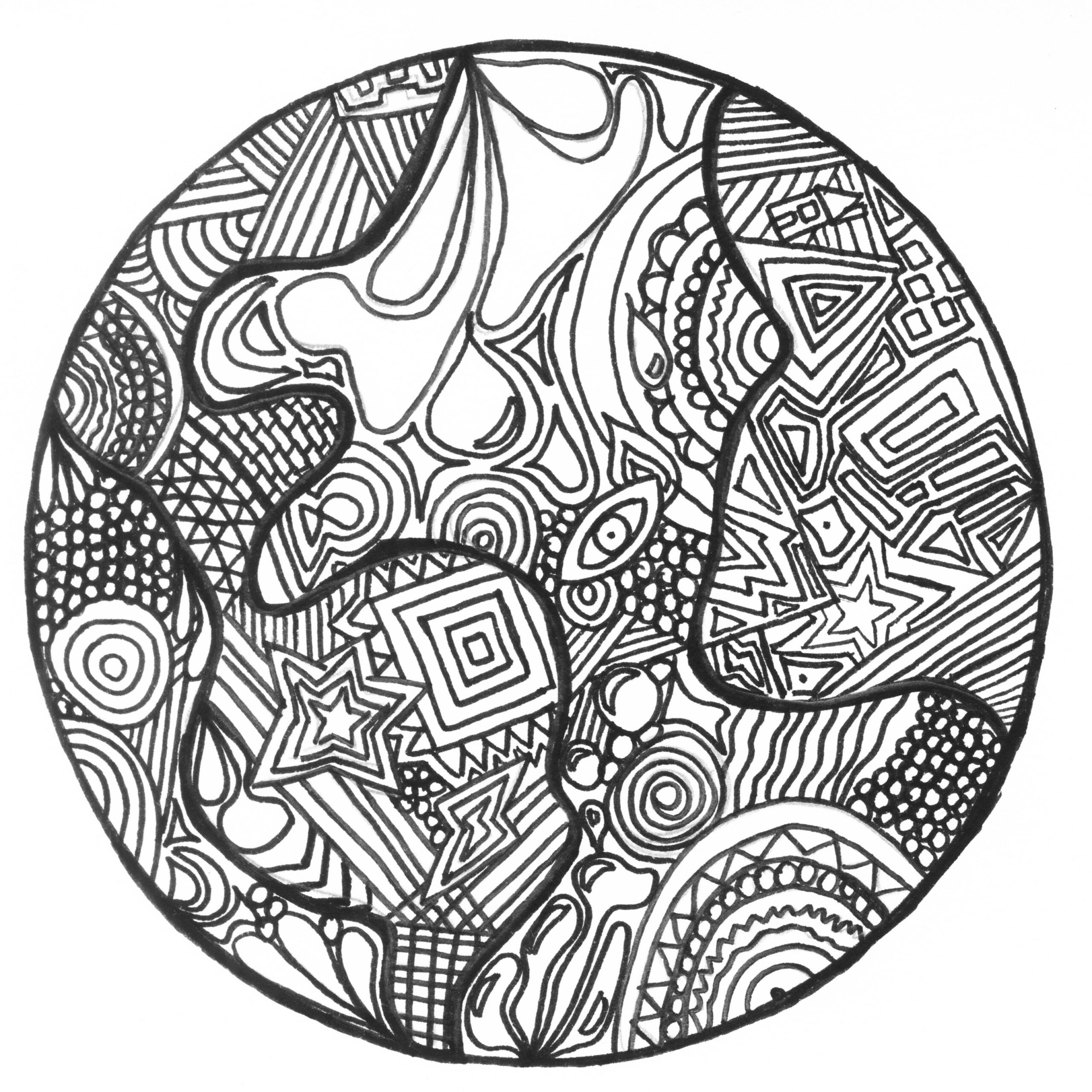 Collection Of Zentangle Coloring Pages Free Printable