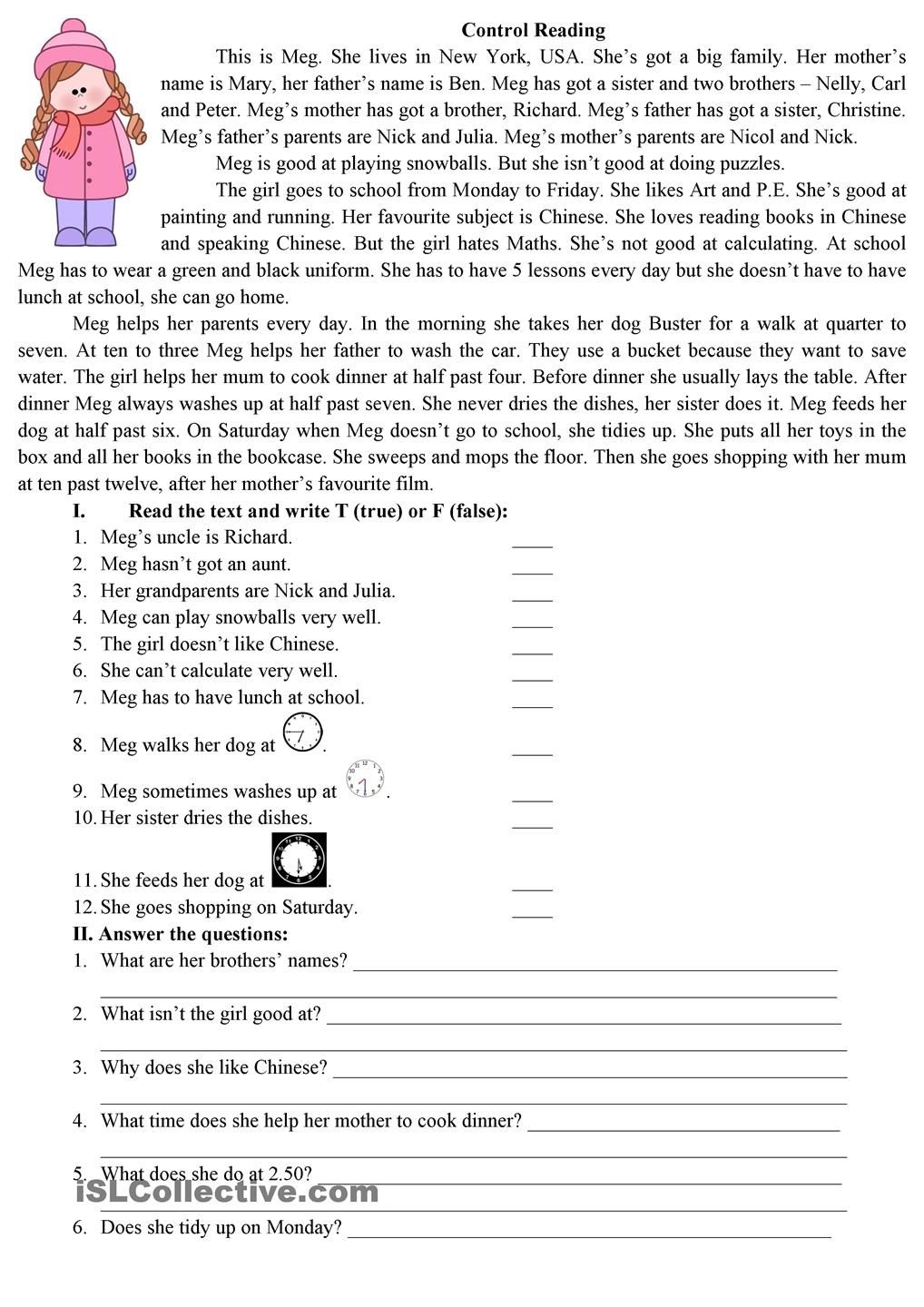 College Level Reading Comprehension Passages Reading Comprehension 