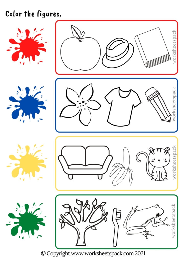 Color Activities For Preschool Worksheetspack