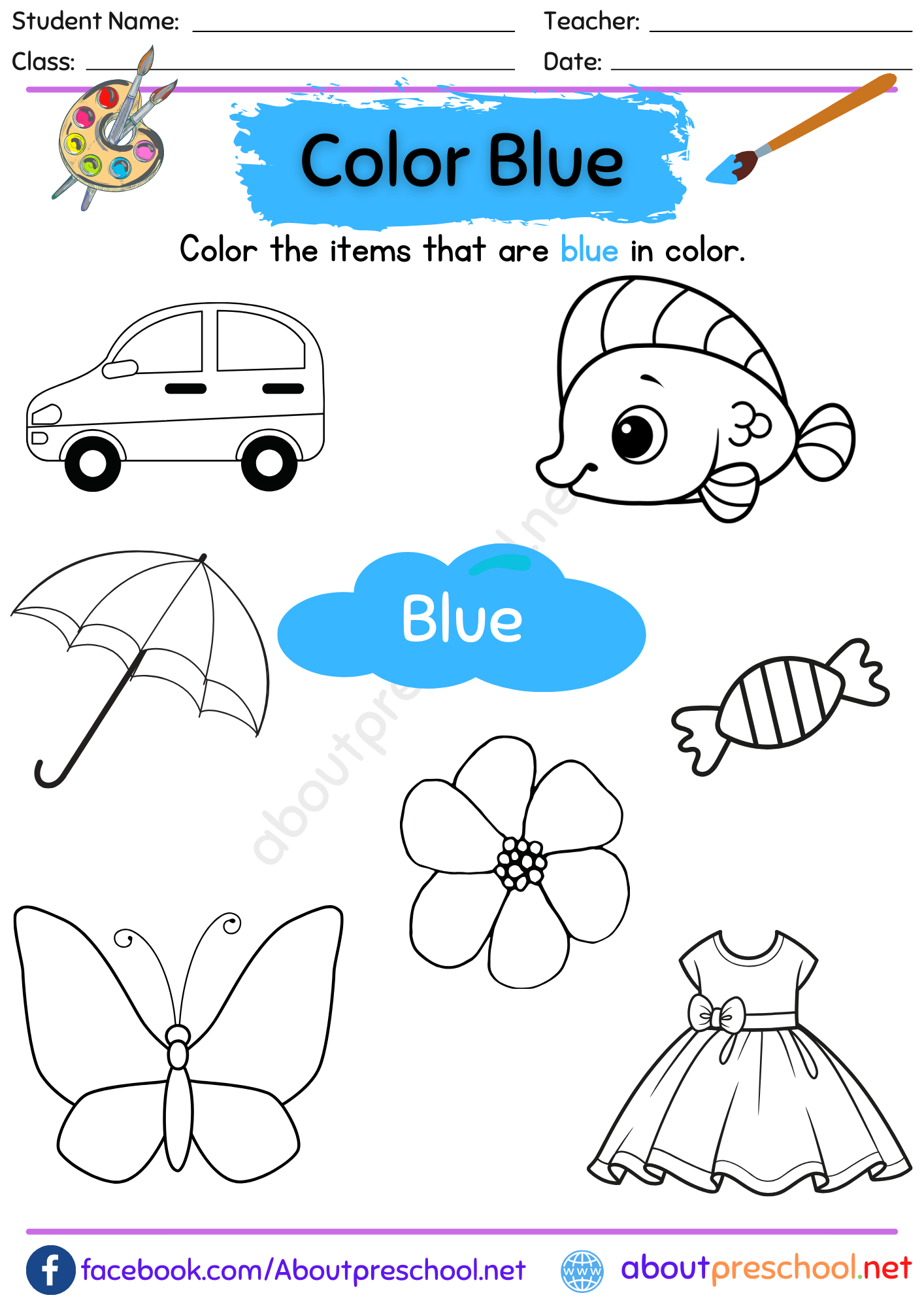 printable color worksheets for toddlers