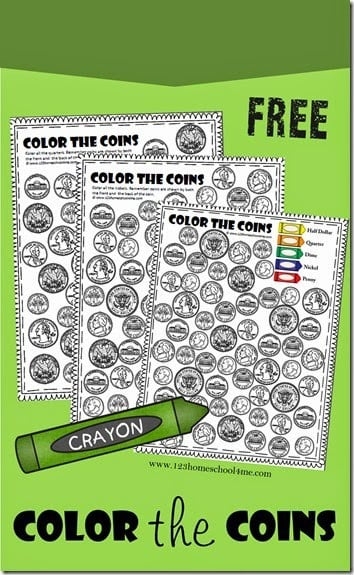 Color By Coin Coin Identification Worksheet Teach Starter 