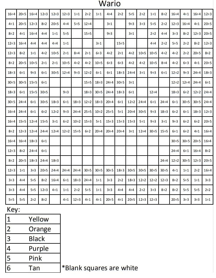 Color By Number Printable Mario