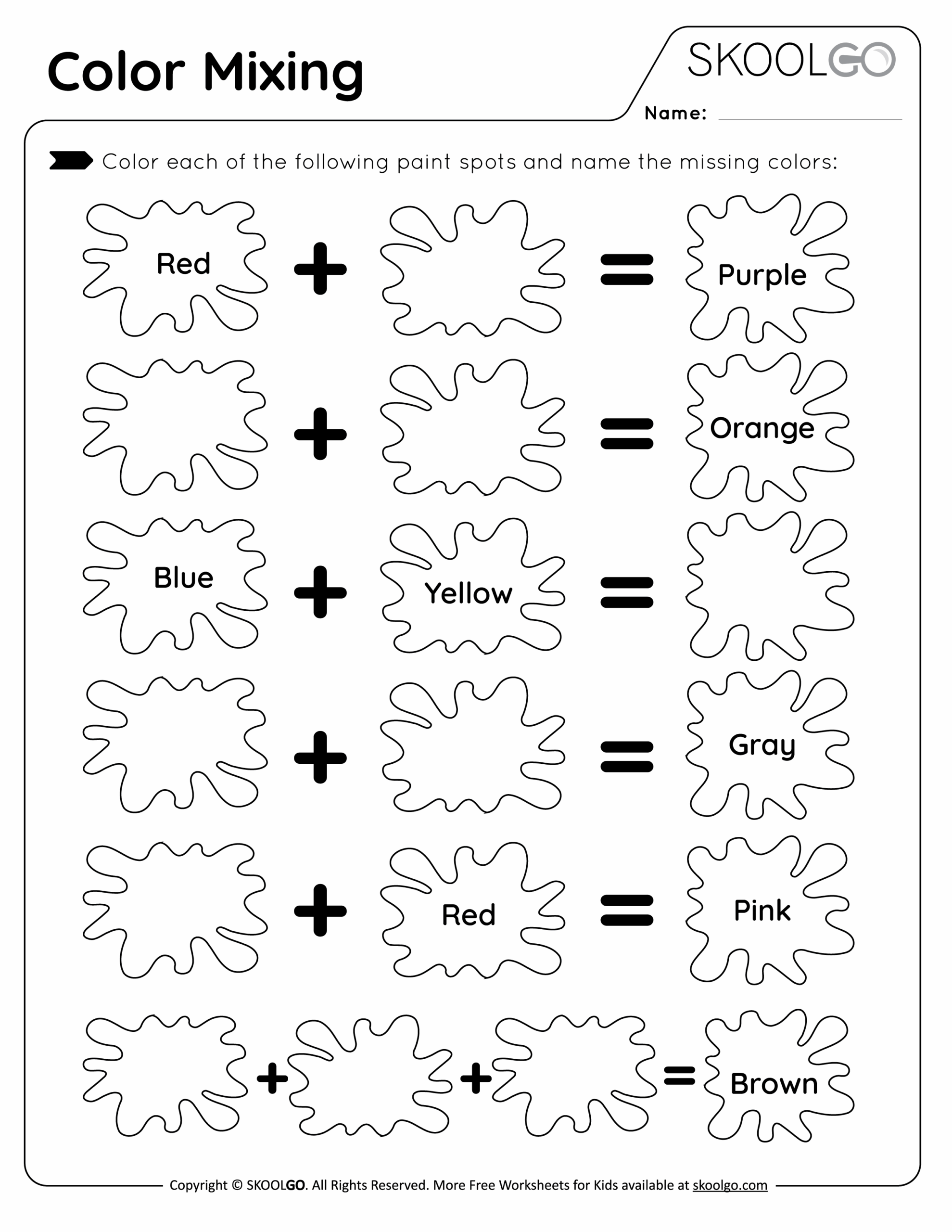 printable color mixing worksheet
