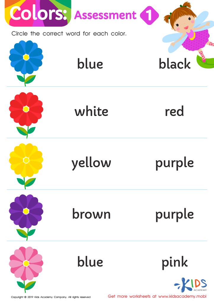 free printable color worksheets for kindergarten