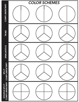 Color Scheme Worksheet By Julie Thompson TPT