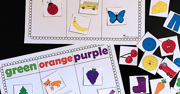 Color Sorting Printable Activity Totschooling Toddler Preschool 