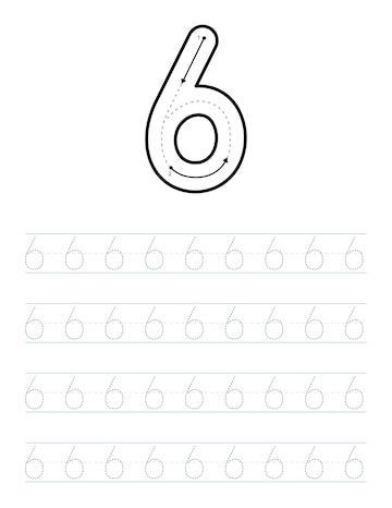 number 6 worksheet preschool