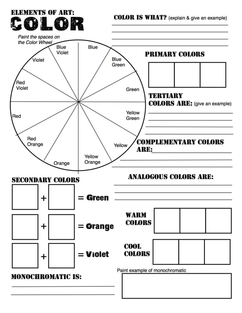 Color Wheel Worksheet Free Esl Printable Worksheets Madeteachers 