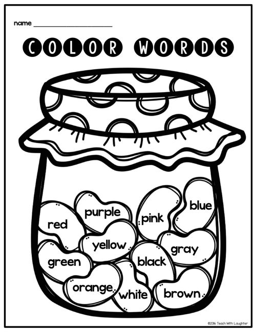 Color Words Classroom Activity Worksheet Hameray Publishing 