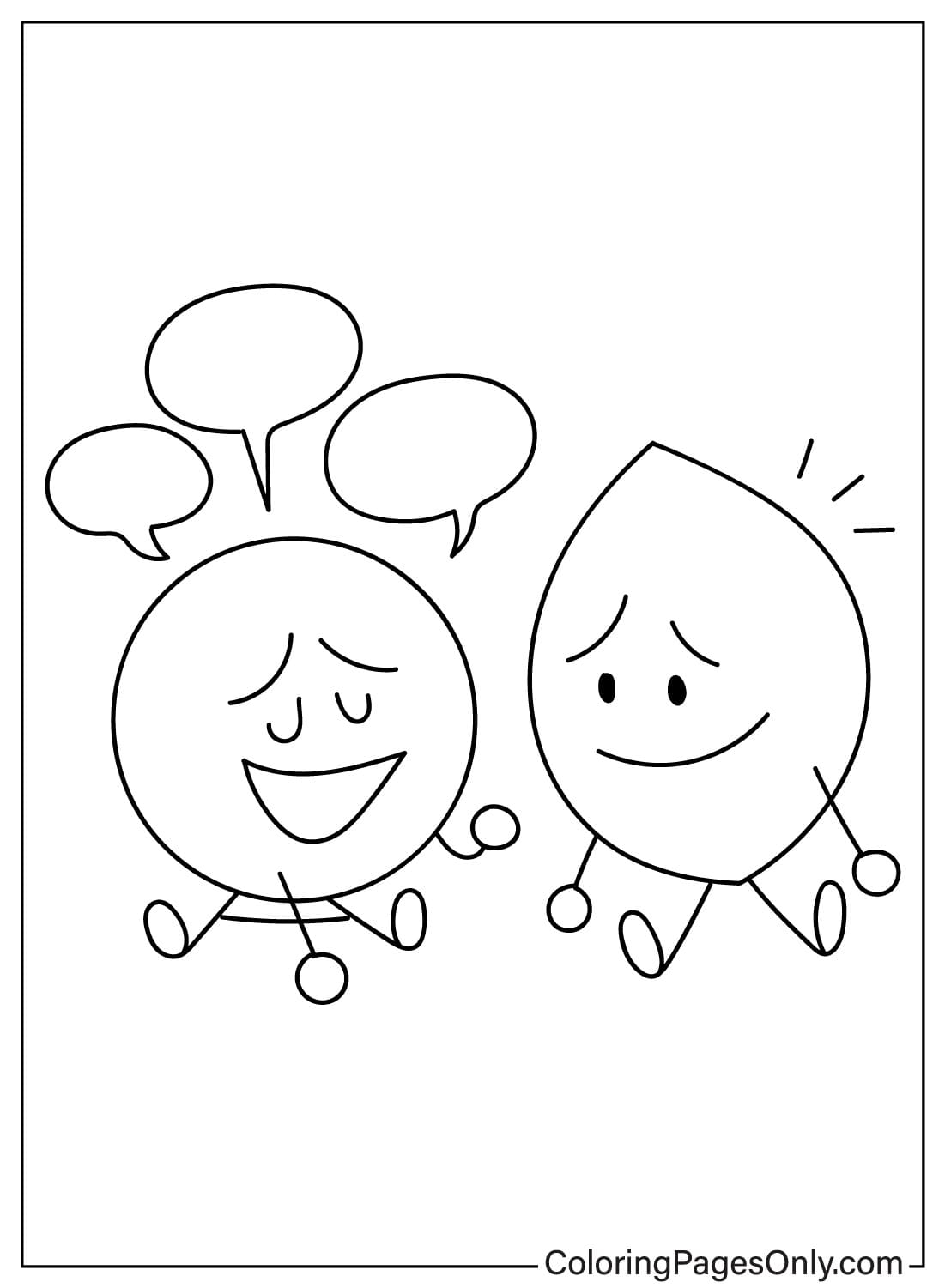 Coloring Page BFDI Free Printable Coloring Pages