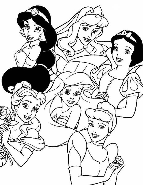 Coloring Page Disney Princess Coloring Book 