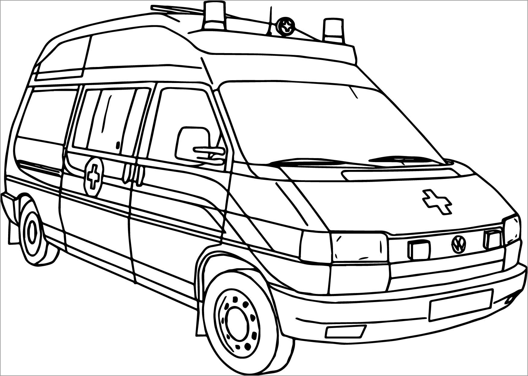 Coloring Page Of Ambulance ColoringBay