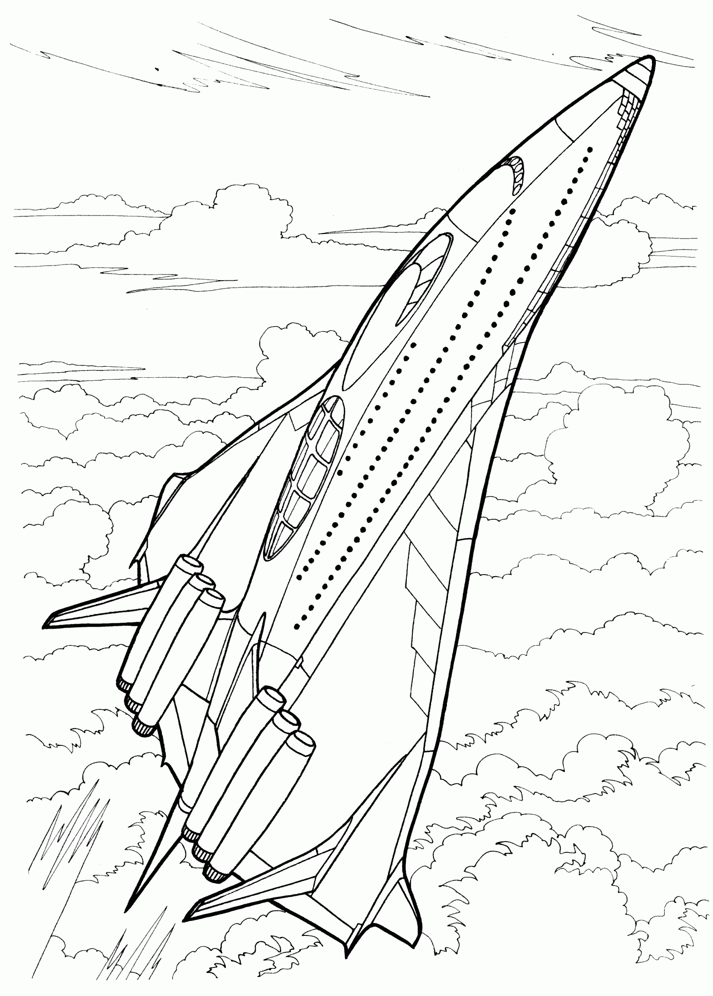 Coloring Page Space Ship