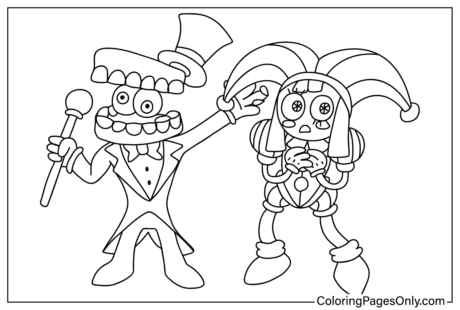 Coloring Page The Amazing Digital Circus Free Printable Coloring Pages