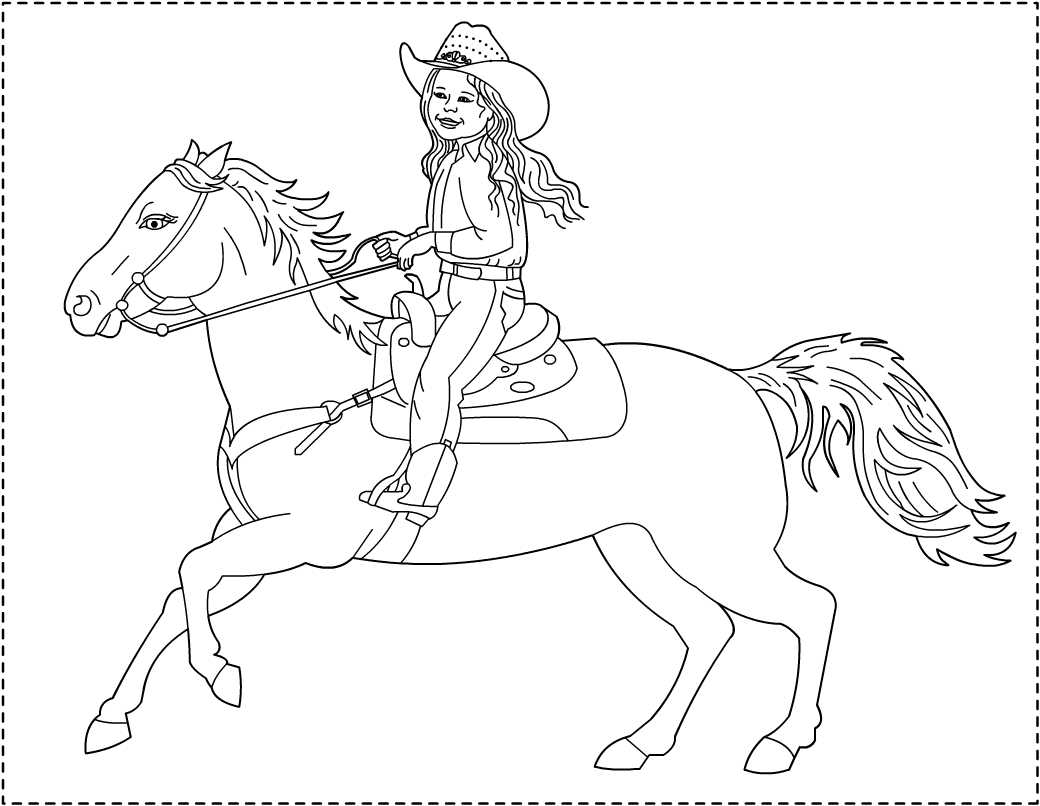 Coloring Pages Cowgirl At GetDrawings Free Download