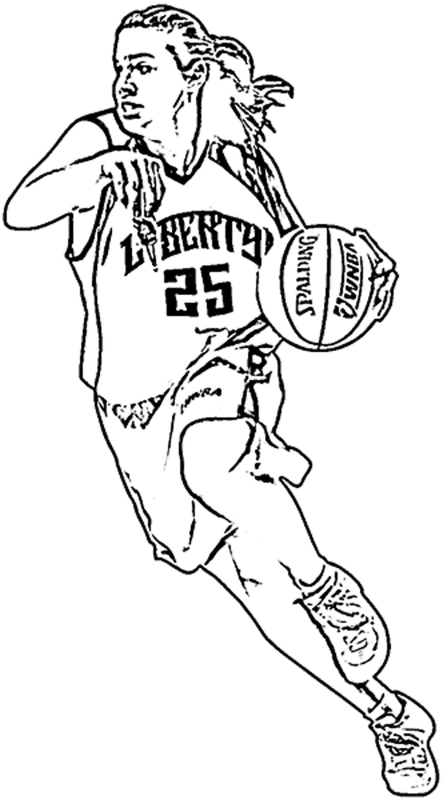 Coloring pages for basketball players BestAppsForKids