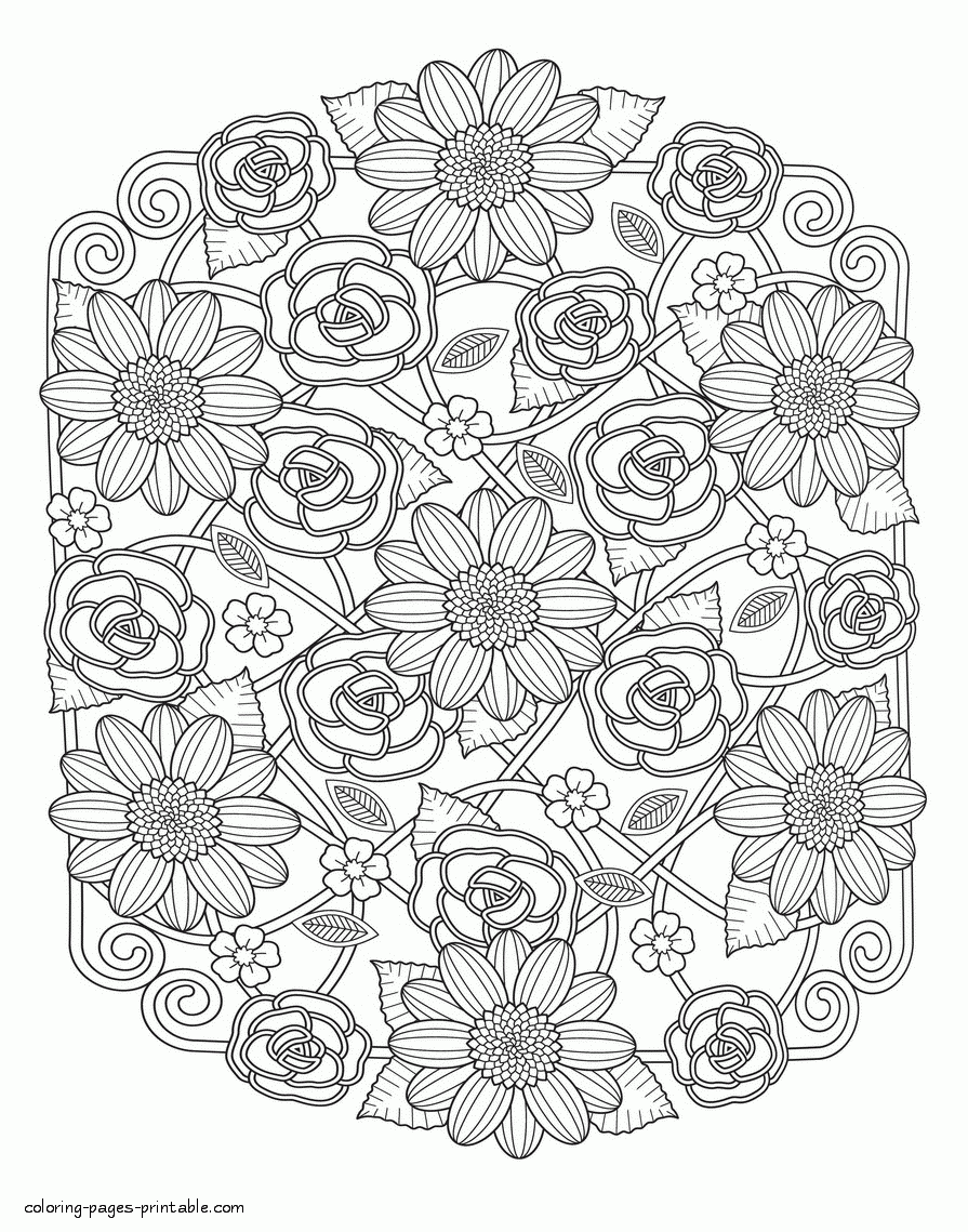 Coloring Pages For Girls Flowers COLORING PAGES PRINTABLE COM