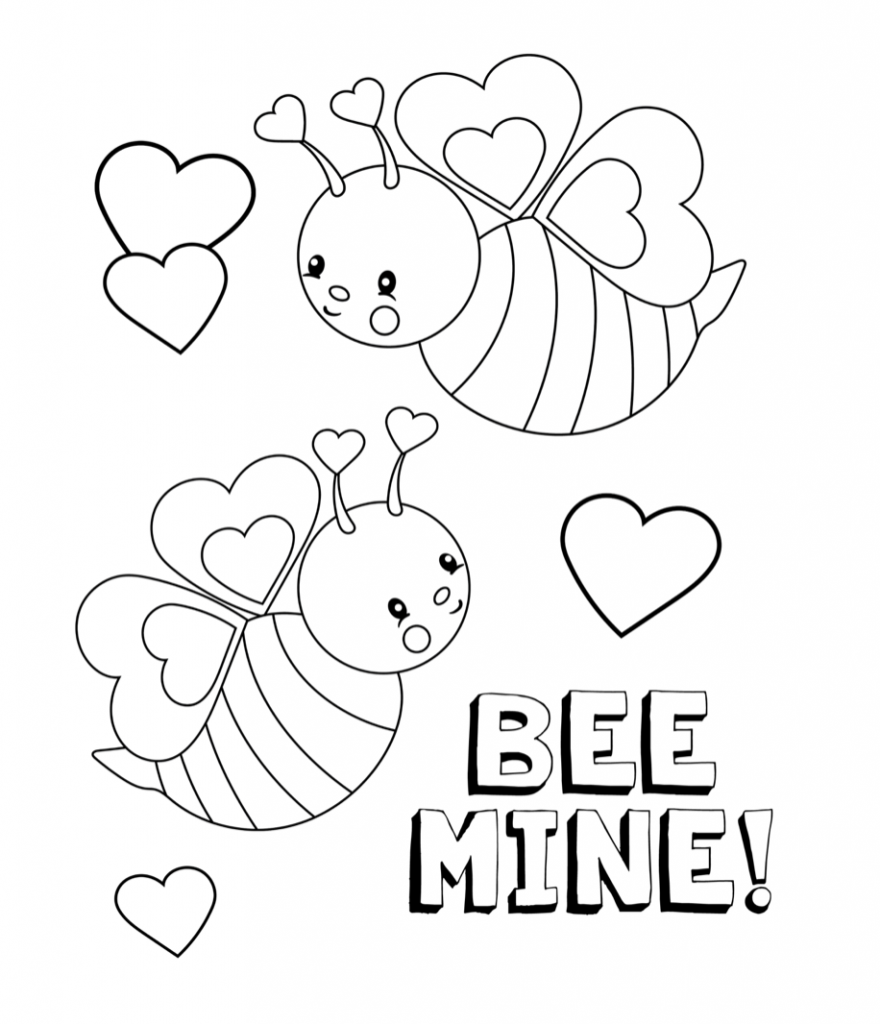 Coloring Pages For Kids Valentine 39 s Coloring Bunnies Valentin Coloriage 