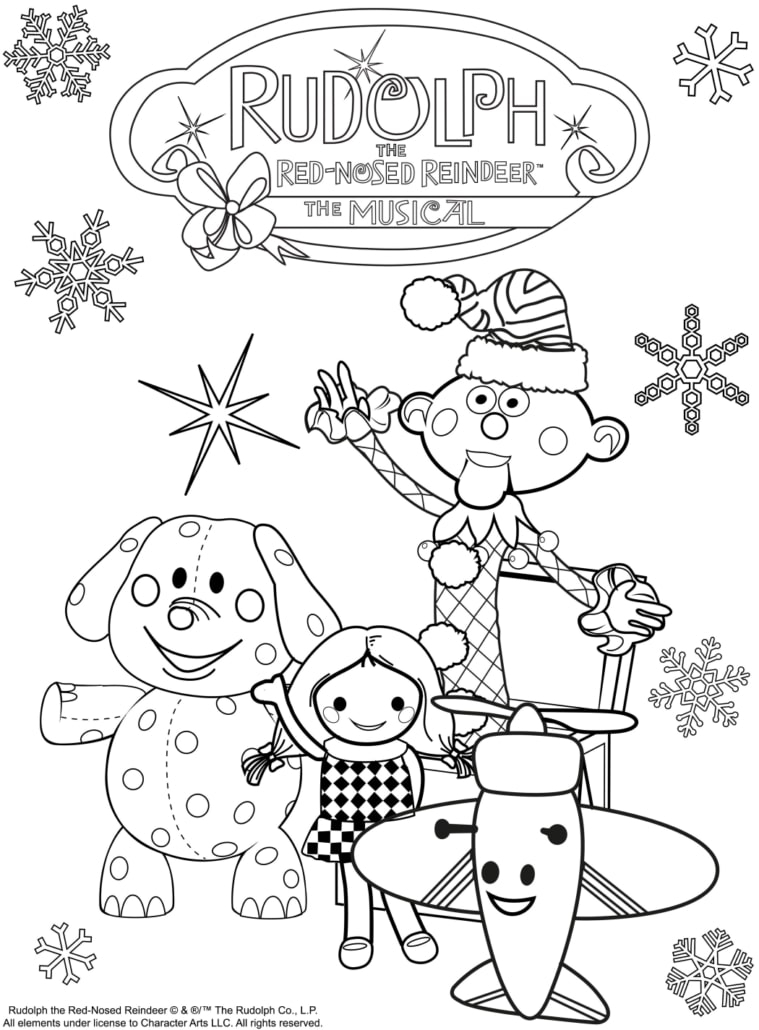 free rudolph the red nosed reindeer coloring pages