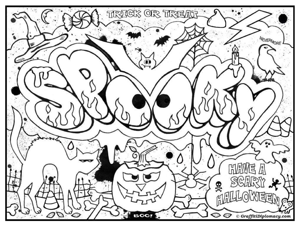 Coloring Pages For Teenagers Graffiti Coloring Home