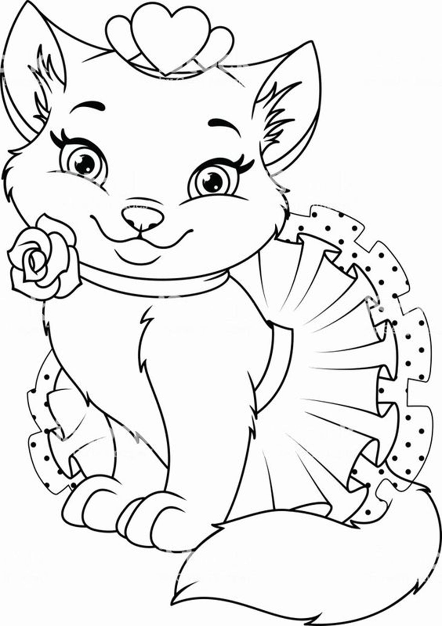 Coloring Pages Kittens Printable Subeloa11