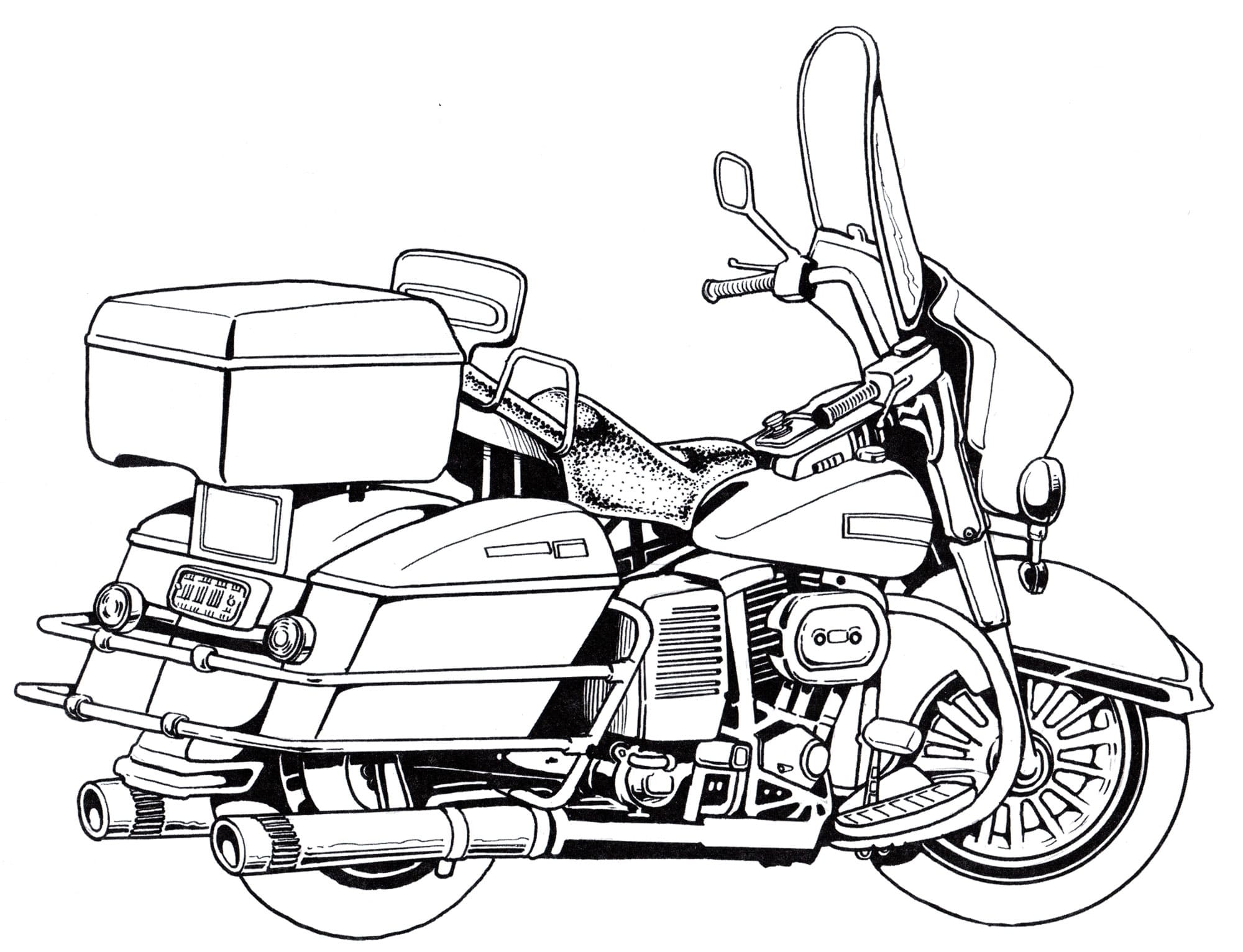 printable motorcycle pictures to color