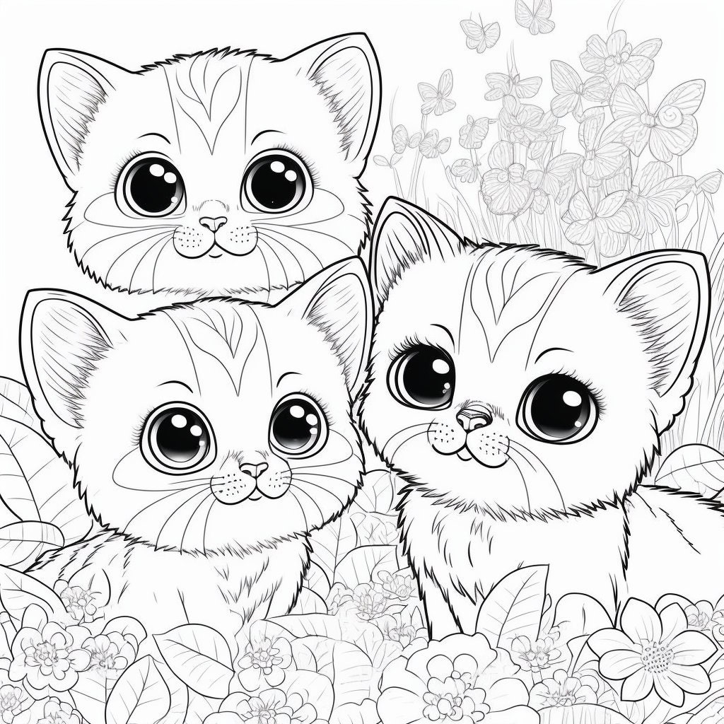 Coloring Page Cats