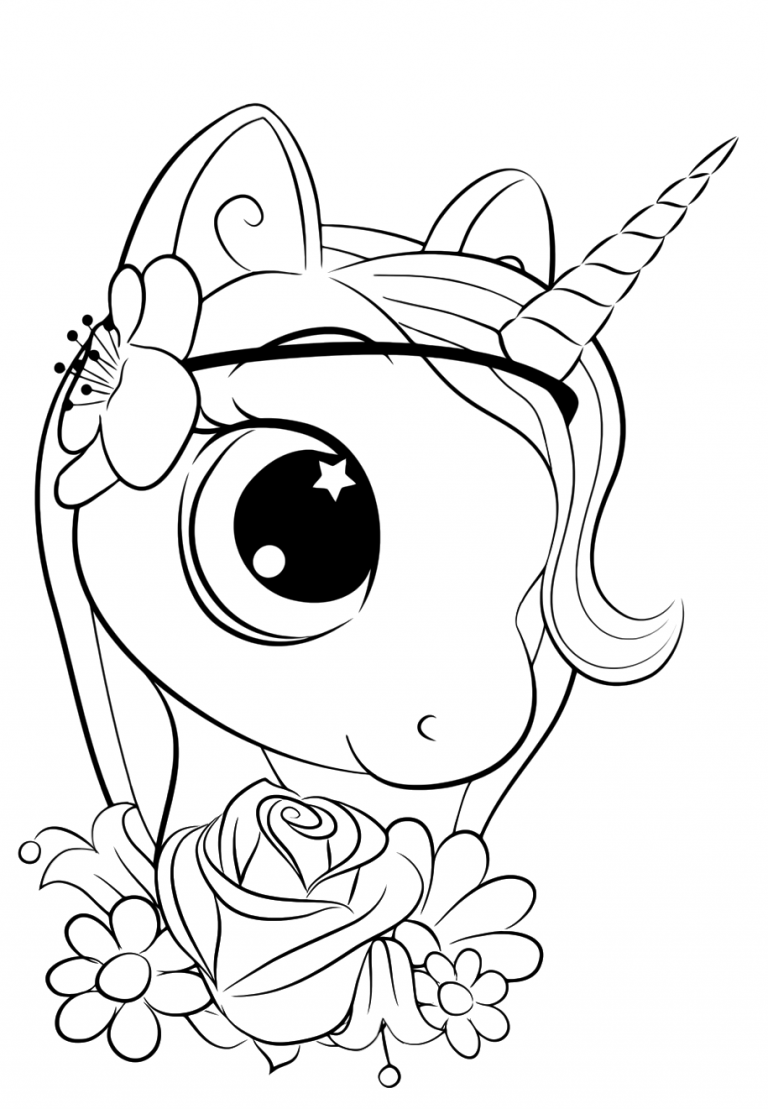 Coloring Pages Of Cute Unicorns