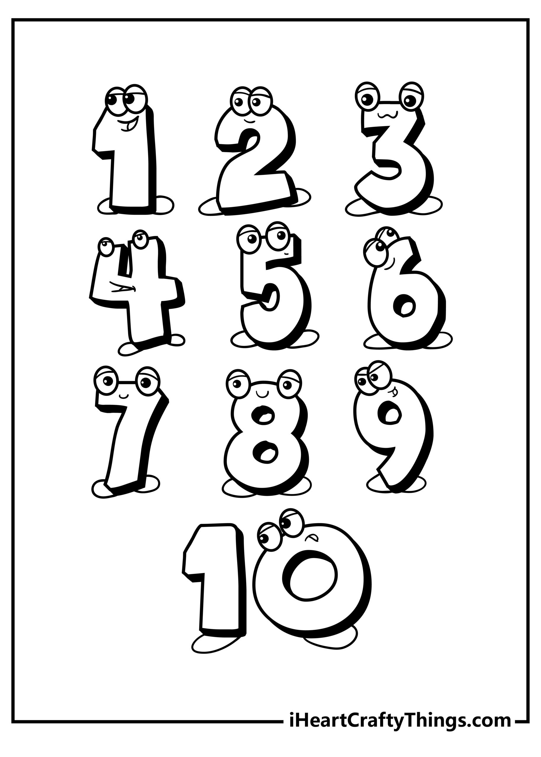 free printable coloring pages numbers