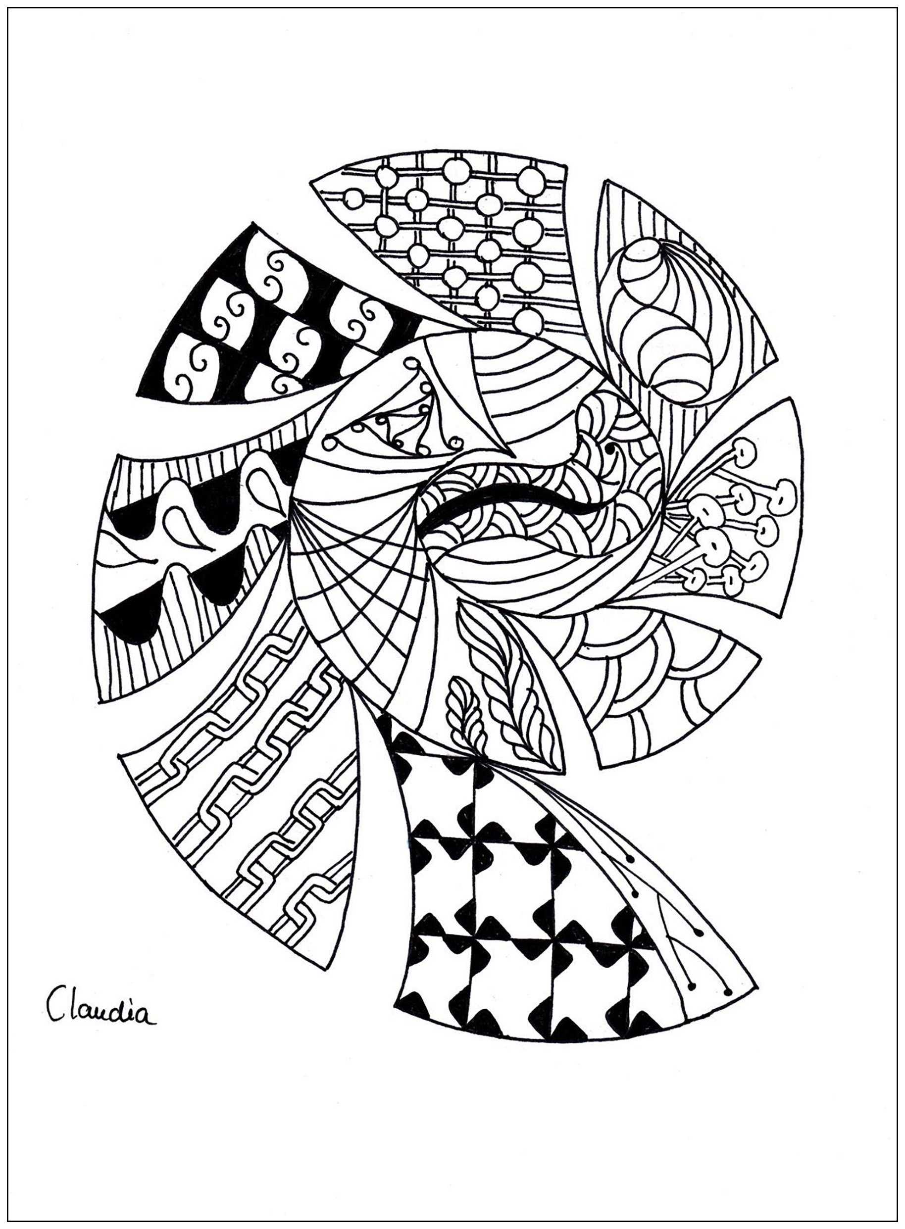 Zentangle Coloring Pages