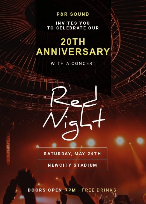Concert Invitation Template Visme