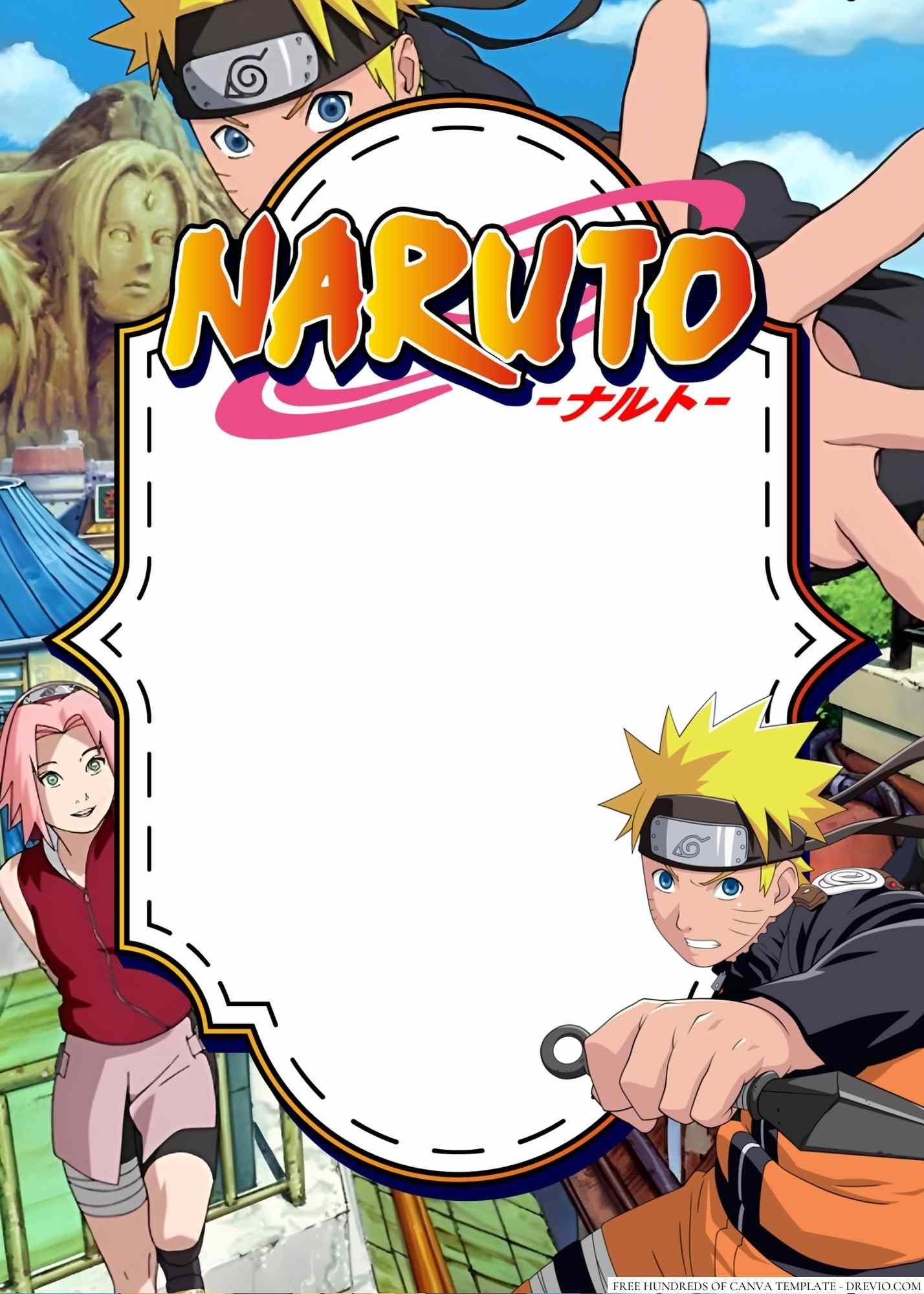 naruto invitation templates