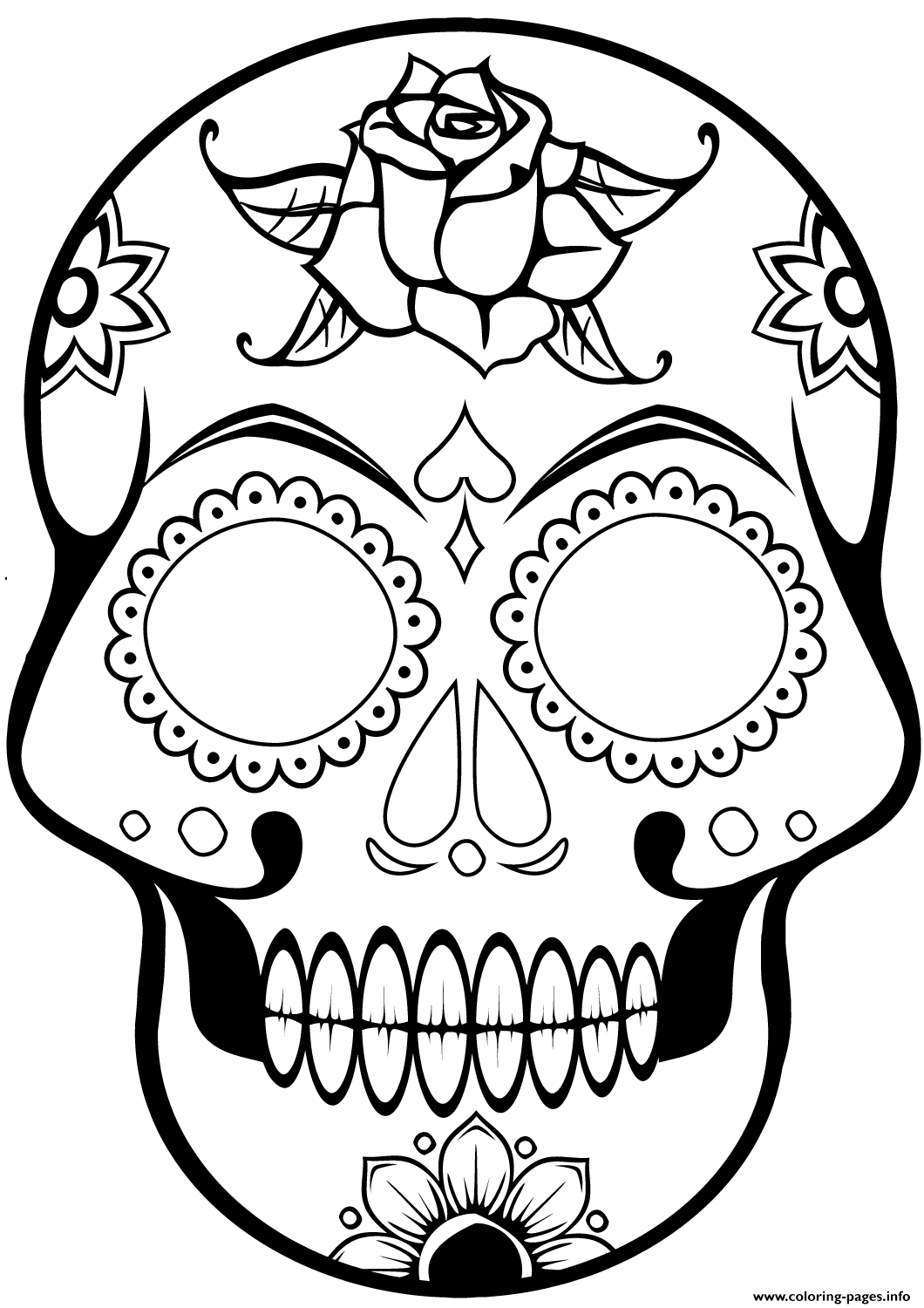 free printable sugar skull coloring pages