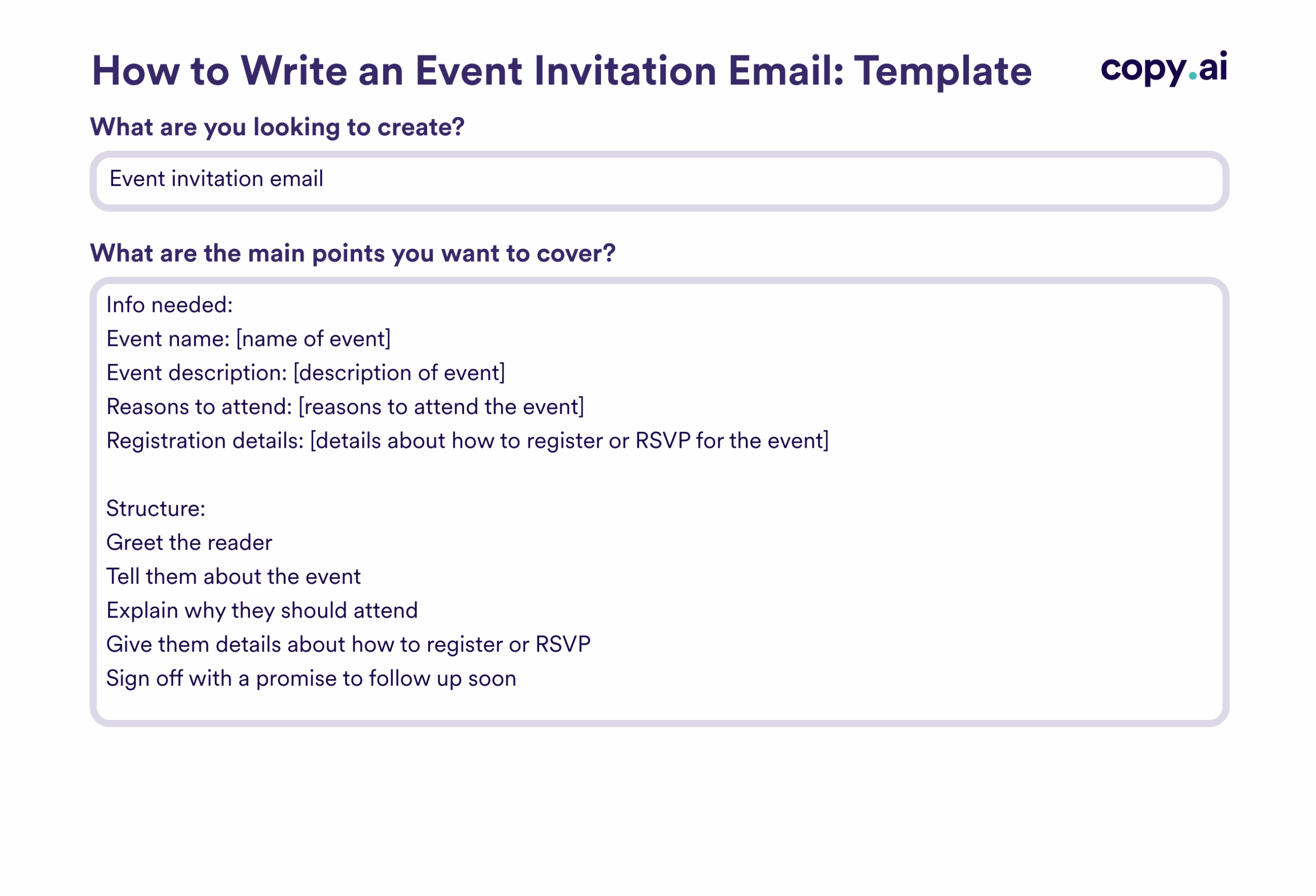 invite format template