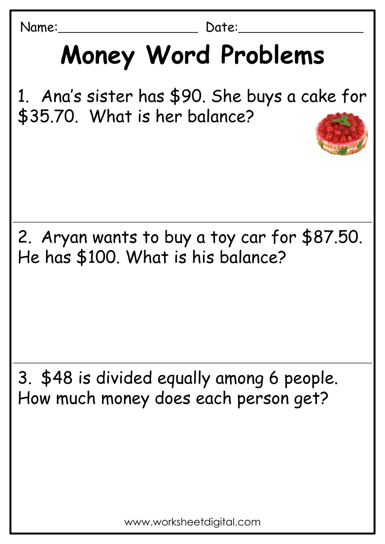 Counting Money Word Problems 2nd Grade Math 2 MD C 8 MagiCore