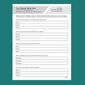 Couples Therapy Worksheet Bundle PDF Worksheets Library