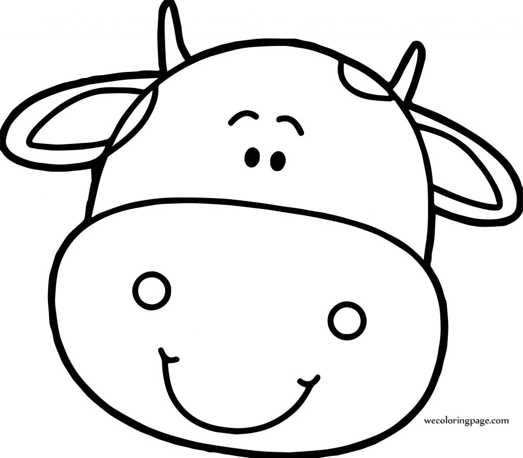 Cow Head Face Coloring Page Wecoloringpage