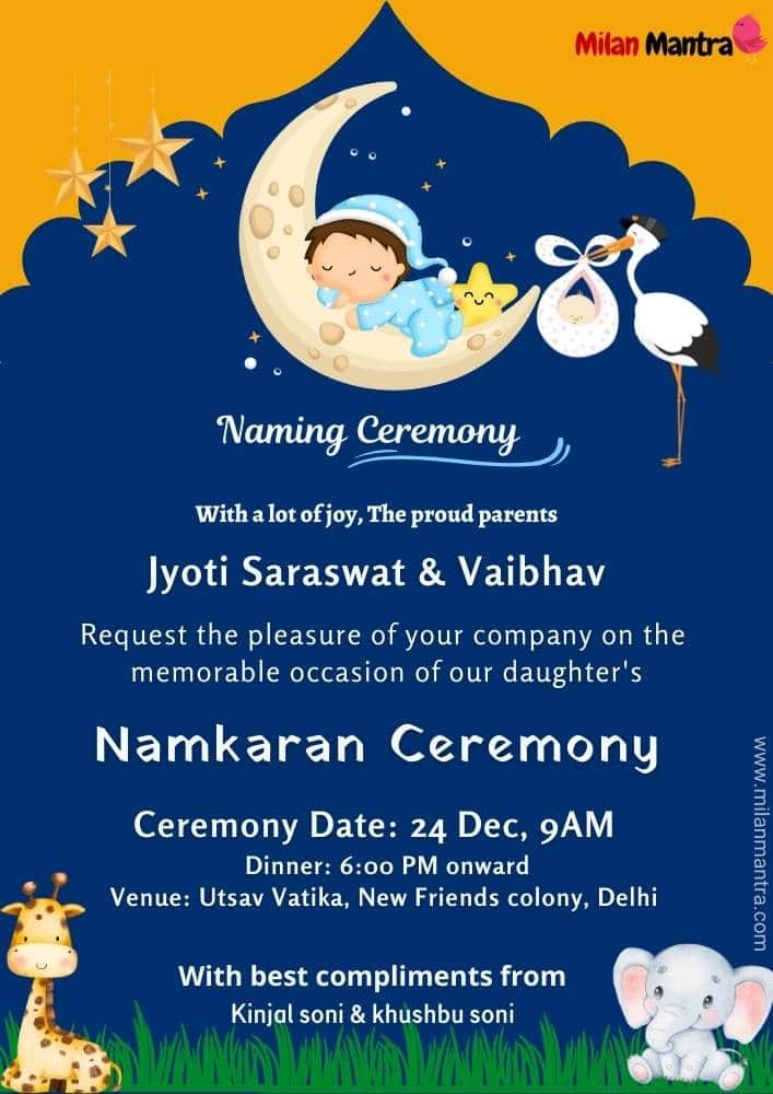 Cradle Ceremony Invitation Wording Infoupdate