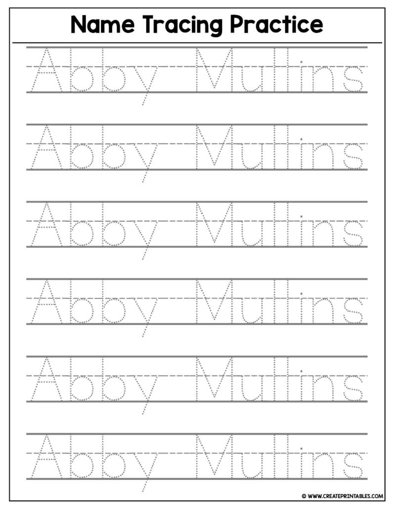 Create Your Own Letter Tracing Worksheets Name Tracing Generator Free 
