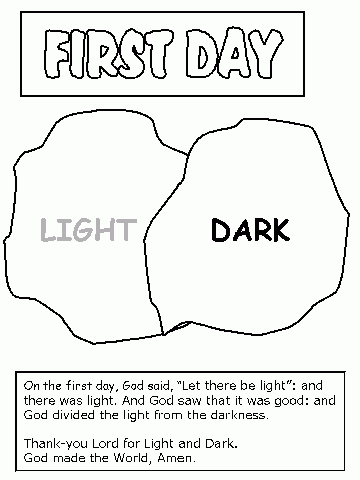 free printable creation coloring pages