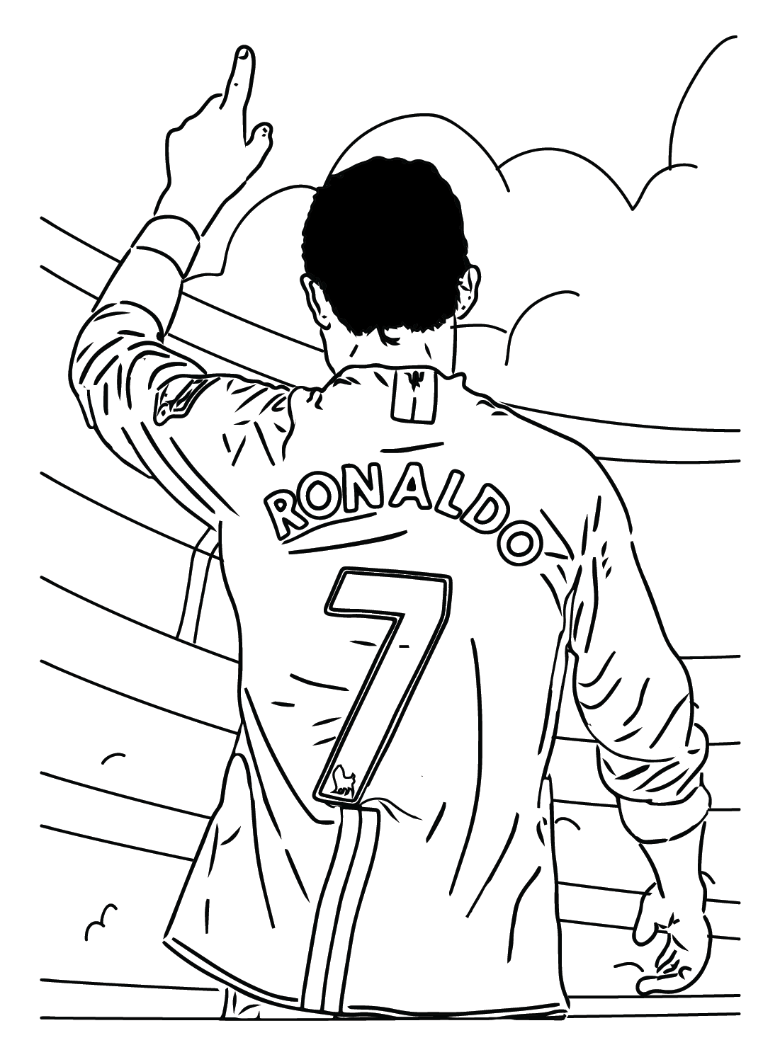 Cristiano Ronaldo Jersey Coloring Page Free Printable Coloring Pages
