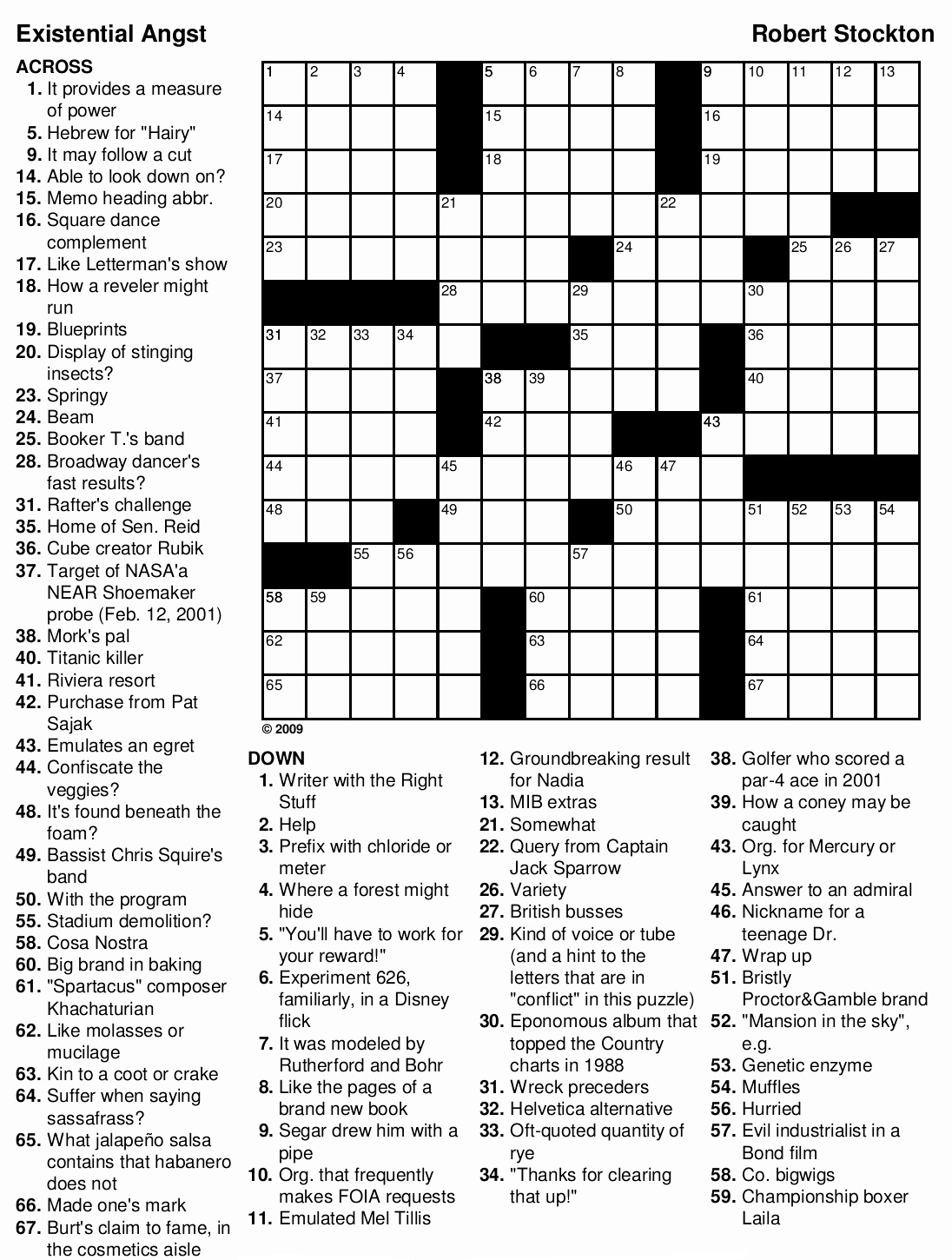 printable crossword puzzles for adults