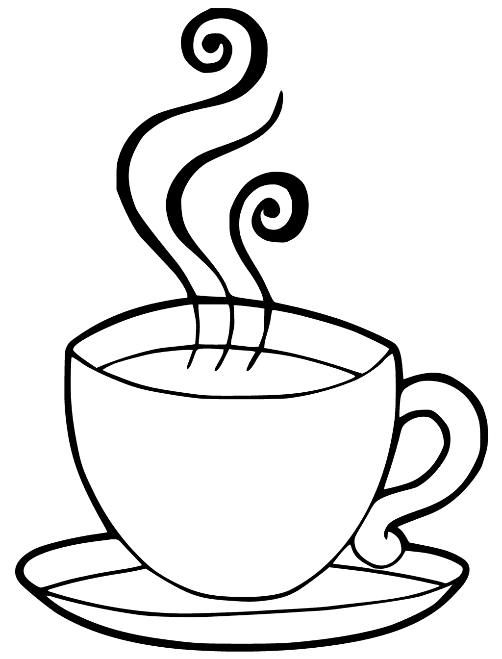 Cup Of Coffee Coloring Page Printable Coloring Pages