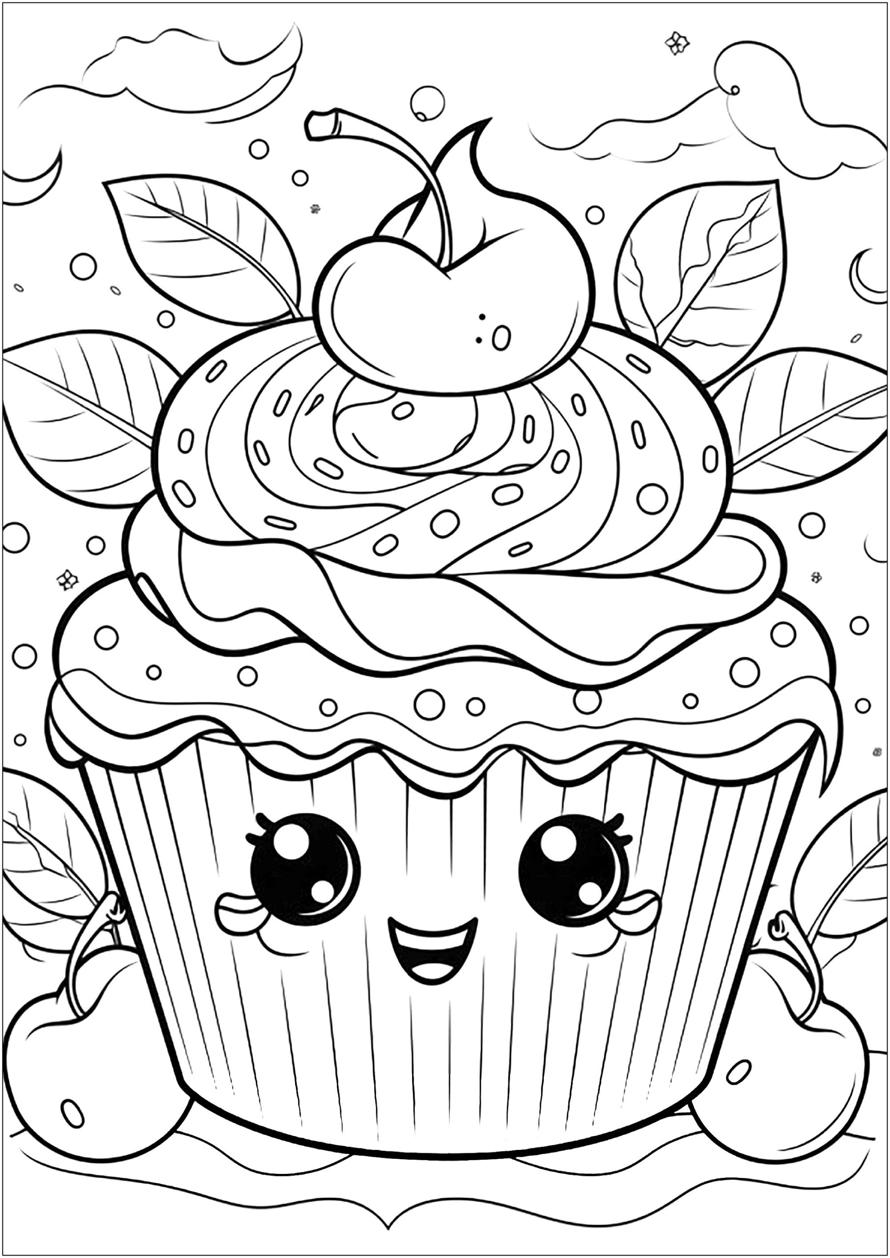 free printable coloring pages cupcakes