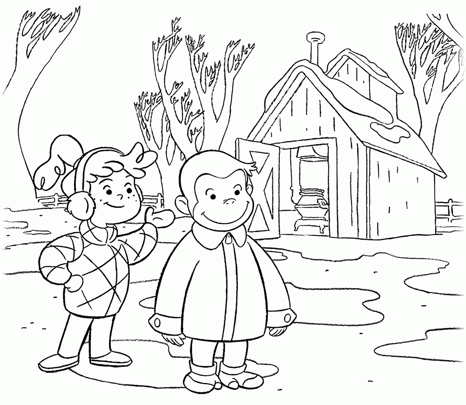 Curious George Coloring Picture Curious George Coloring Page Coloring